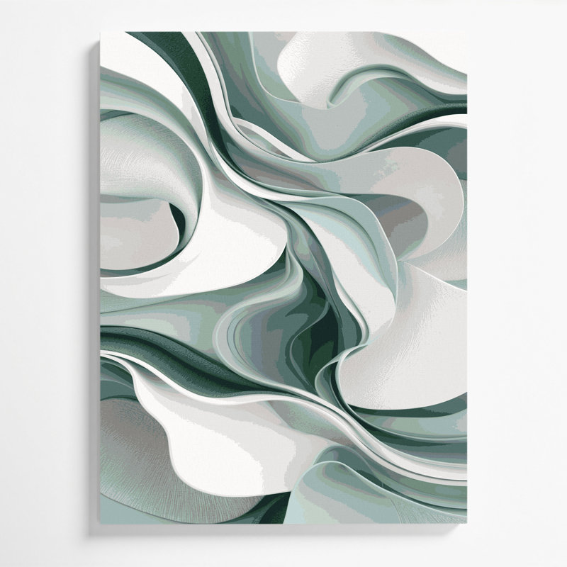 Art numérique sur toile, abstraction numérique 36, H 8 po x l 10 po