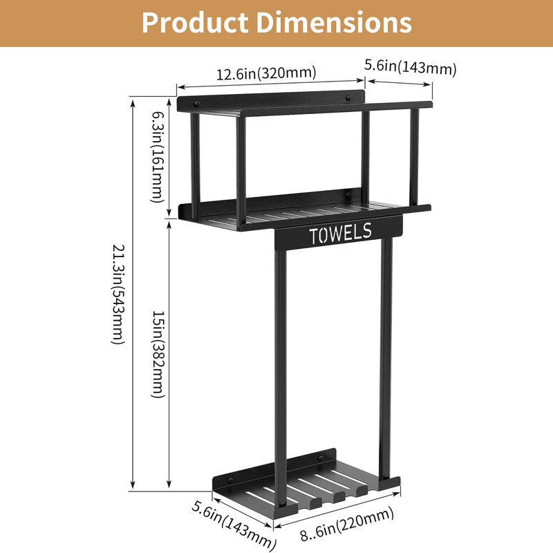 Bathroom wall-mounted towel rack