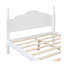 Full Size Wood Platform Bed Frame,Retro Style Platform Bed With Wooden Slat Support,White