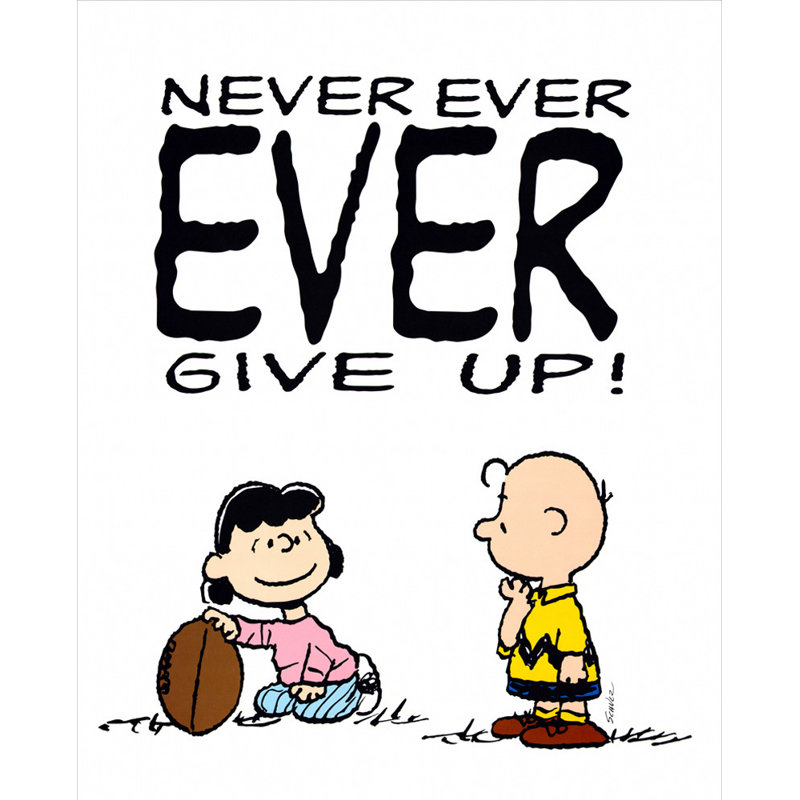 Never Ever Ever Give Up!, 24" H x 19" W