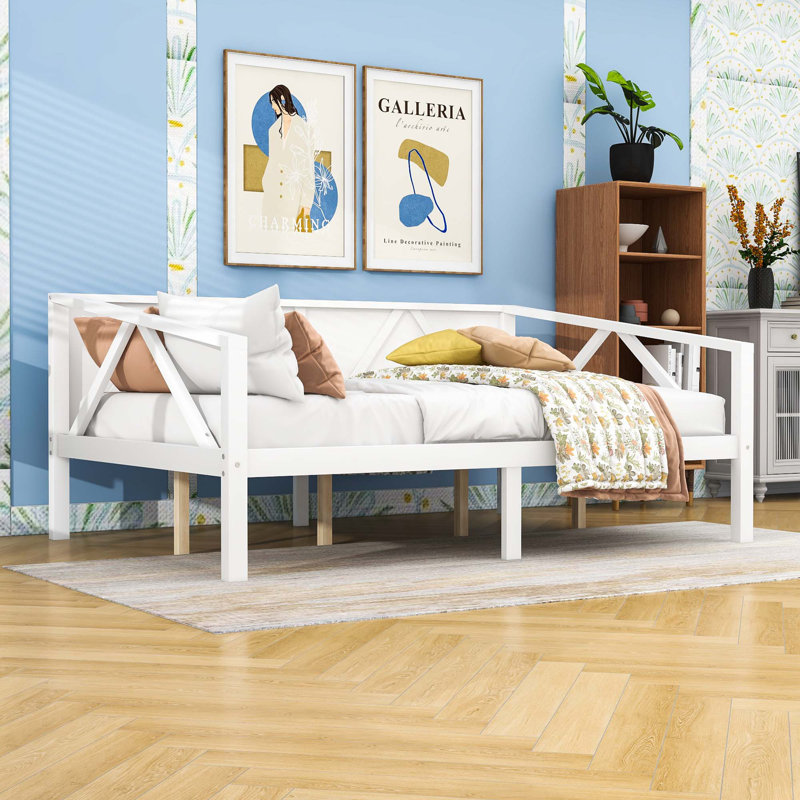 Wood Daybed with Elegant Design and Additional Storage Space, Full/Double, White