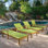 Chaise longue inclinable avec coussin Bevelyn