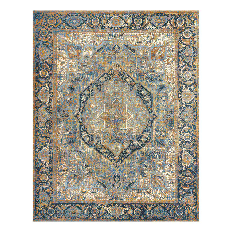 Blue Nosara Indoor/Outdoor Traditional Rug