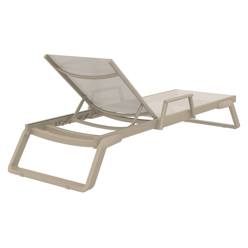 Chaise longue d'extérieur Genelda, Taupe