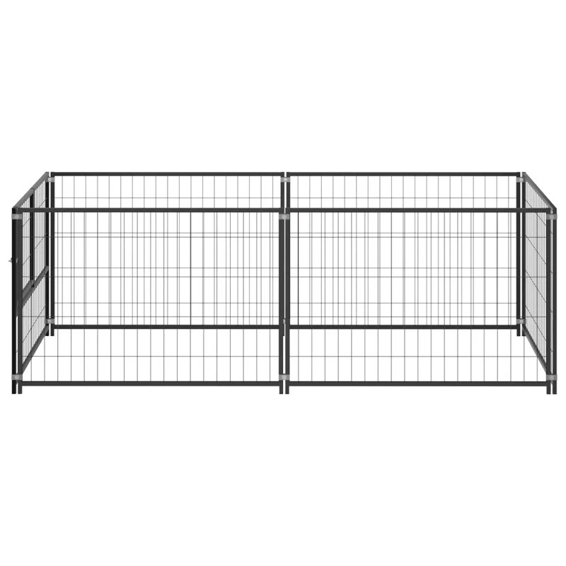 Craut 70cm H Steel Exercise Pen With Door, Black