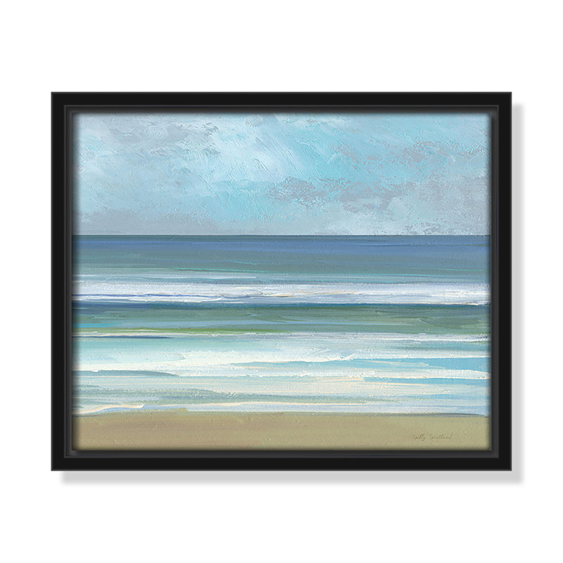 «Gentle Waves II» par Sally Swatland, Noir, H 9,5 po x l 11,5 po