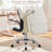 Criss Cross Ergonomic PU Leather Office Chair with Flip up Backrest and Armrests-124594315