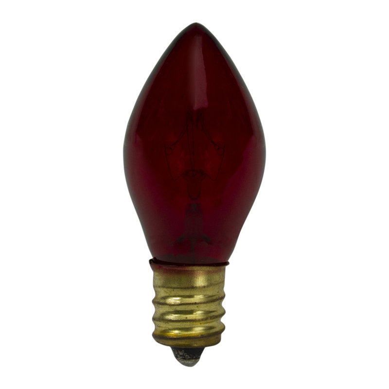 Ampoule de remplacement rouge transparente C7