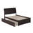 Nystead Solid Wood Sleigh Platform Bed with Footboard & Full Roll Out Trundle-1984567304