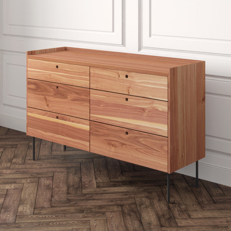 Peek 6 - Drawer Dresser, Rustic Walnut