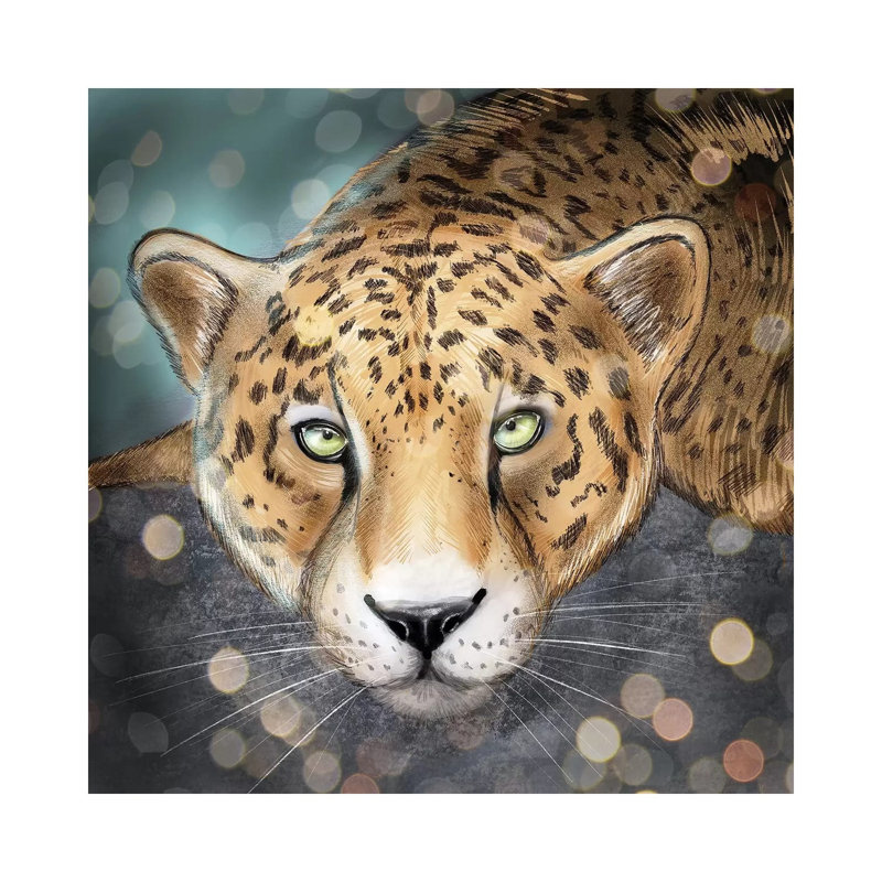 Snow Leopard by Vin Zzep - Wrapped Canvas Print, 45.72 cm H x 45.72 cm W x 3.175 cm D