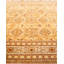Tapis unique en laine noué à la main 8 pi 1 po x 10 pi 5 po nouvel âge Hine - crème / jaune / brun