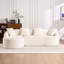 Canapé modulaire en forme de L Boneless avec méridienne incurvée, canapé modulaire en chenille, mousse à haute densité 30D, canapé-lit modulaire minimaliste pour le salon.-416419853