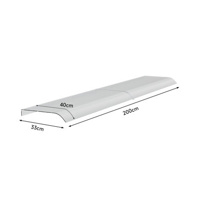 Breeins 200cm W x 33cm D Plastic Cover Retractable Door / Window Awning