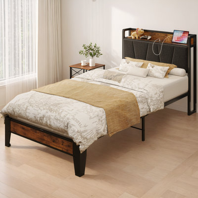 Alisyn Upholstered Bookcase Storage Bed