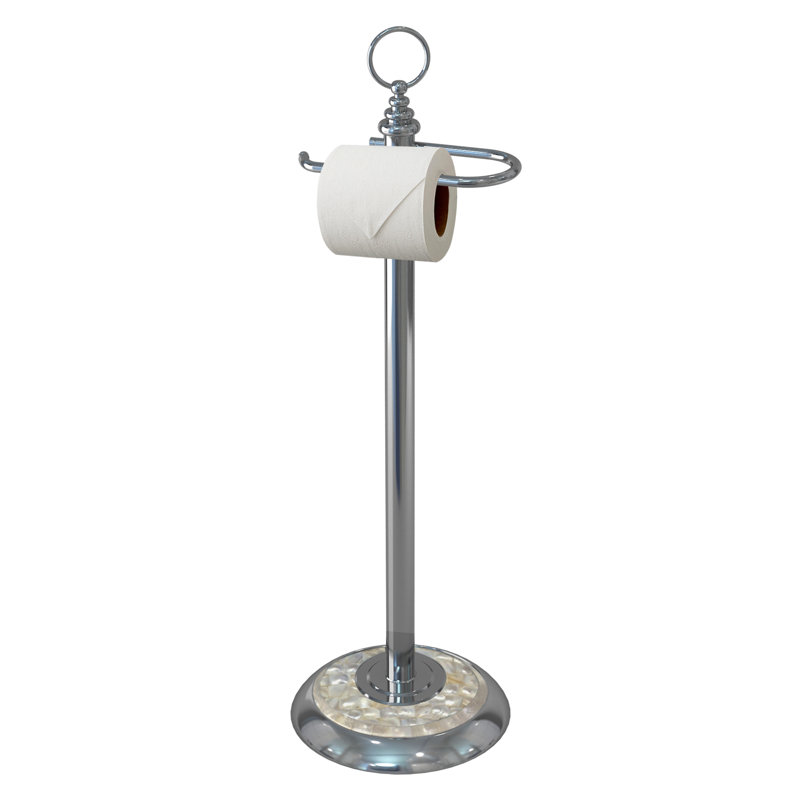 Porte-papier hygiénique sur pied, Chrome
