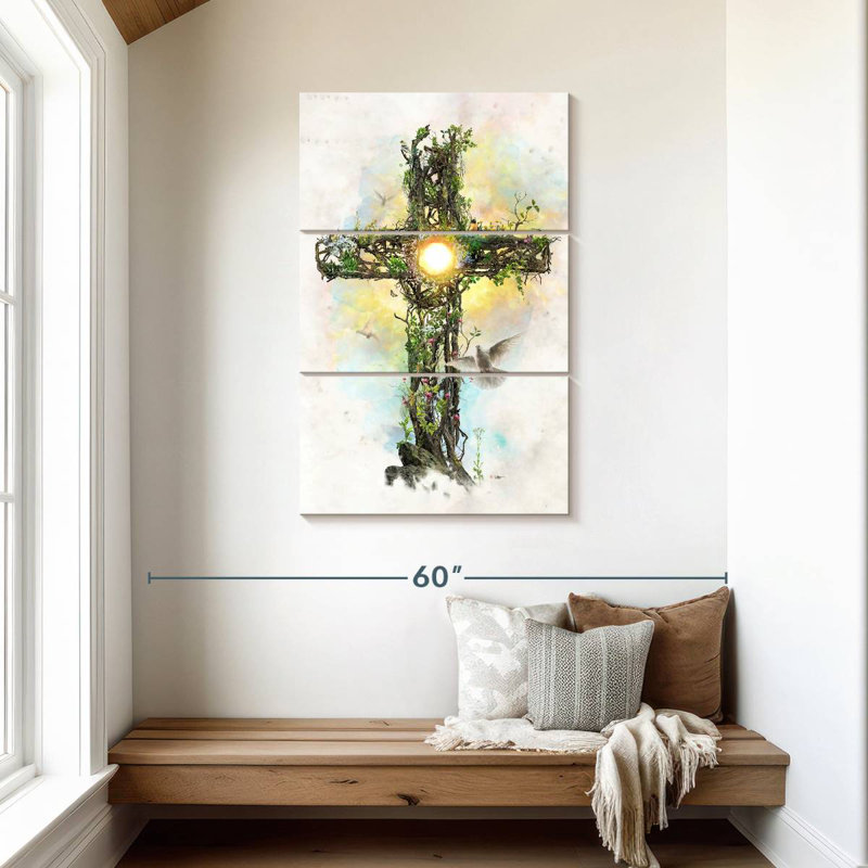 Adella, la croix du Christ, H 45 po x l 28 po