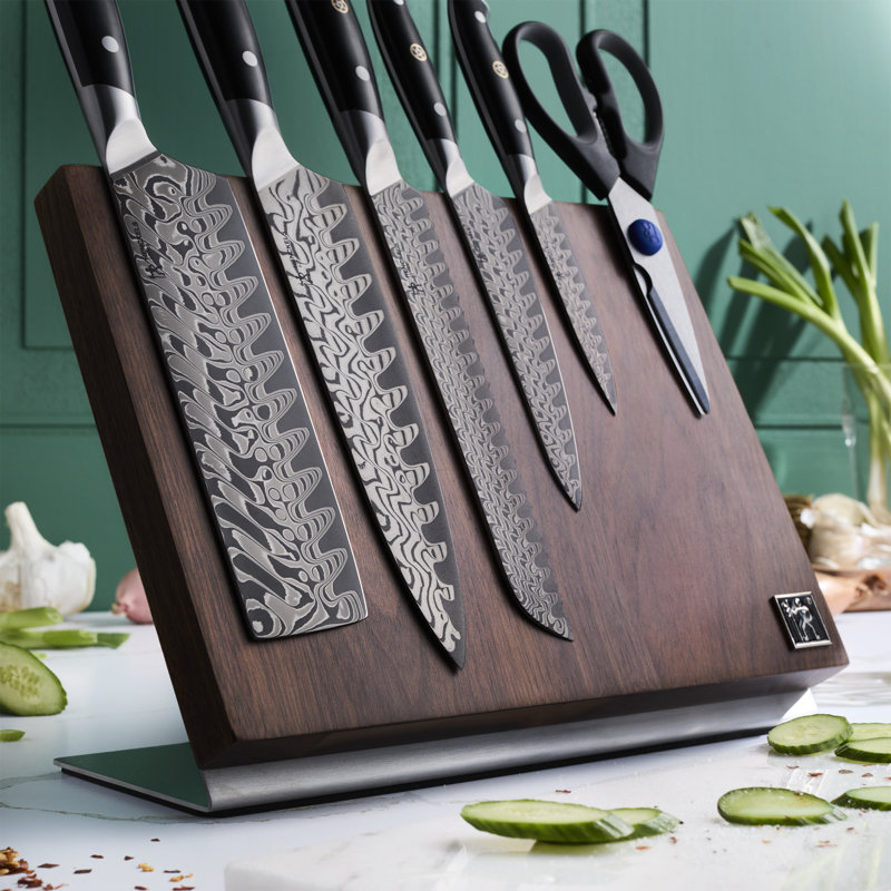 Henckels Damascus 7-pc Ashwood Magnetic Easel block Set