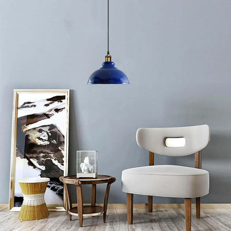 1 - Light Dome Pendant, Navy Blue
