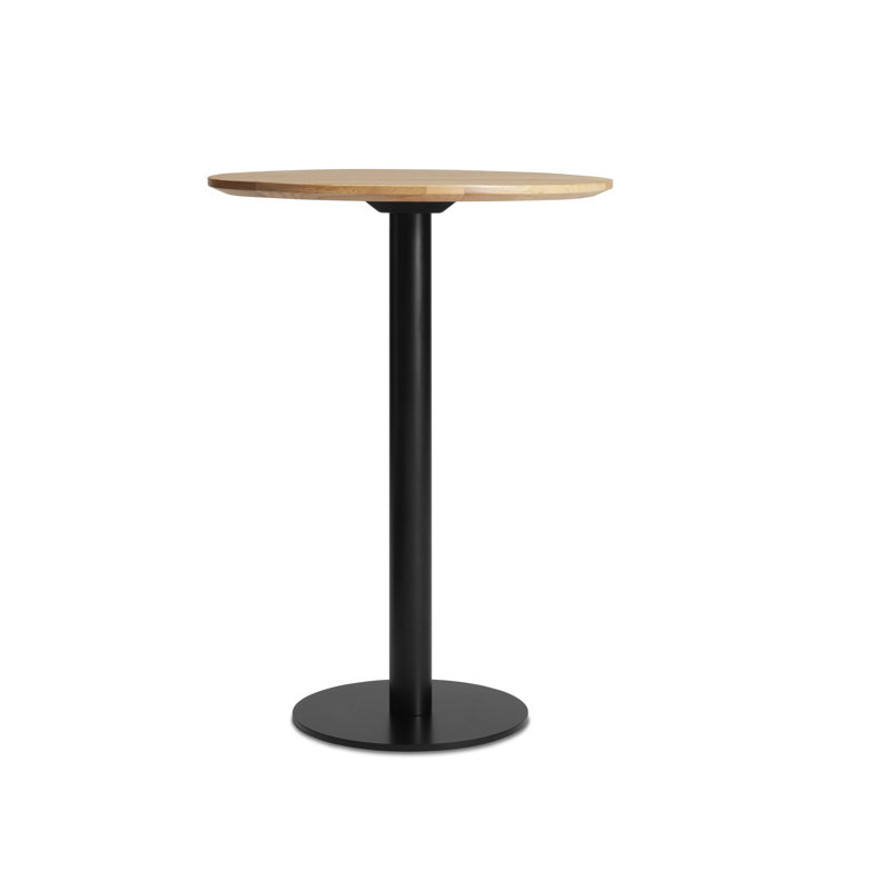 Table de salle à manger Easy Easy, Noir mat, Chêne blanc, H 40 po x l 30 po x L 30 po