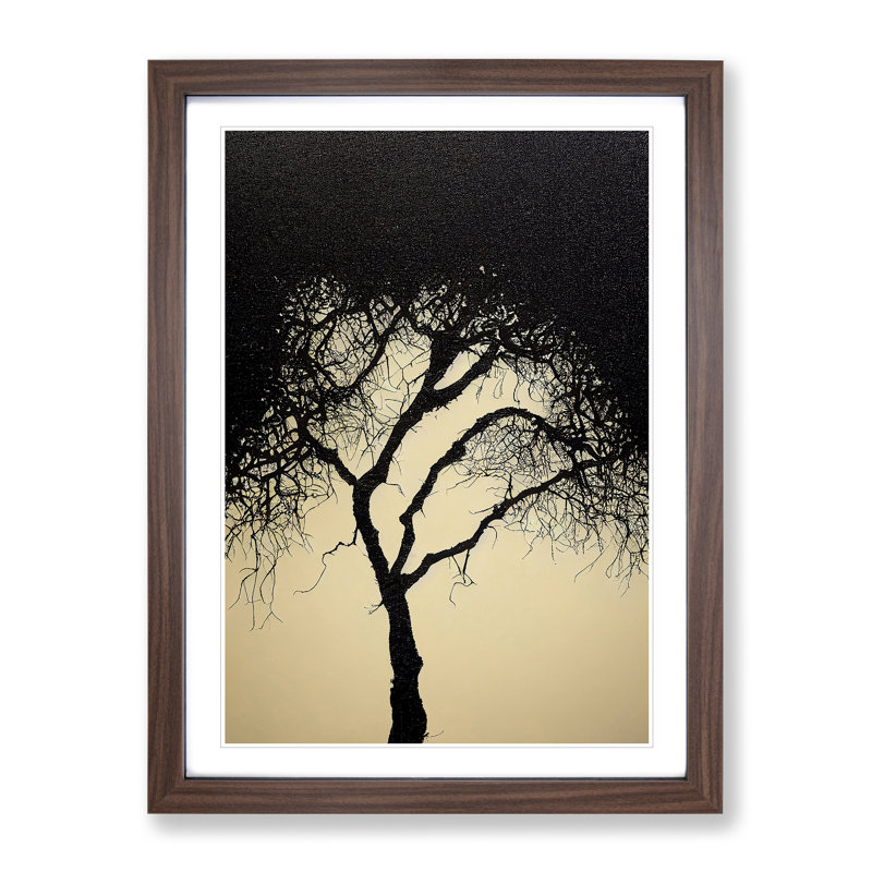 A Wild Tree - Single Picture Frame Print, 64cm H x 46cm W x 2cm D, Walnut
