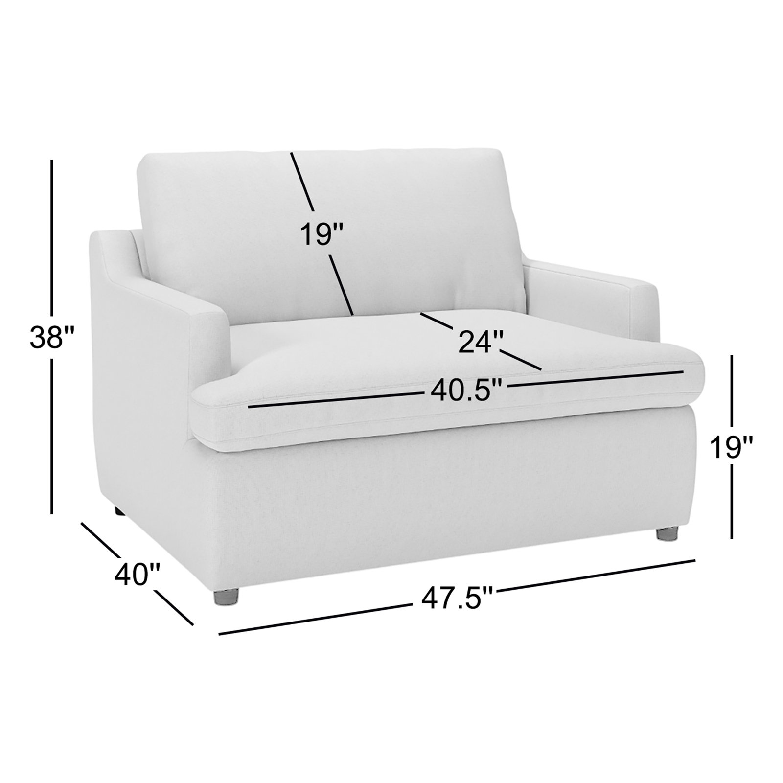 Essex Chair And A Half, Andrew Espresso Performance Chenille