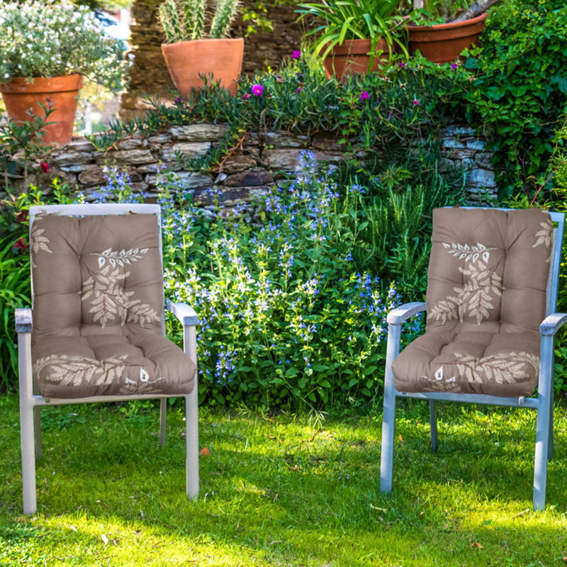 Ensemble de coussins de chaise berçante: 2 pièces avec attaches antidérapantes, rembourrage en fibre de polyester pour le bureau à domicile