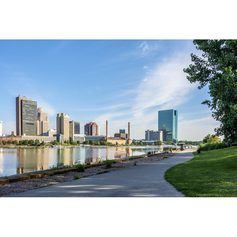 City Skyline by Mshake - Wrapped Canvas Print, 30cm H x 46cm W