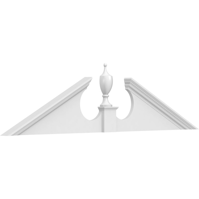Fronton en PVC de qualité architecturale Acorn (pas 6/12), H 19 po x l 76 po x P 2 3/4 po