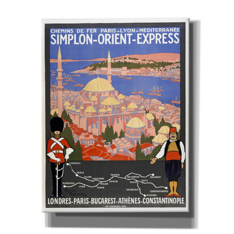 "Simplon Orient Express" par Vintage Posters, H 34 po x l 26 po x P 1,5 po