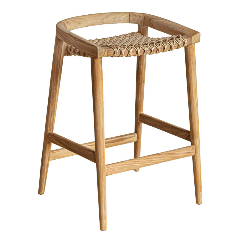 Azur Wooden Patio Counter Stool