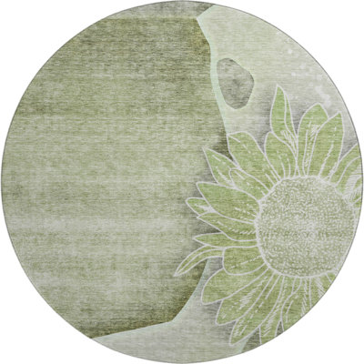 Premium Machine Washable Prisco Aloe Rug