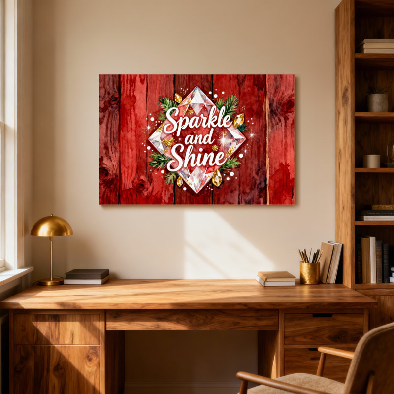 Motif de Noël scintillant et brillant, H 32 po x l 48 po