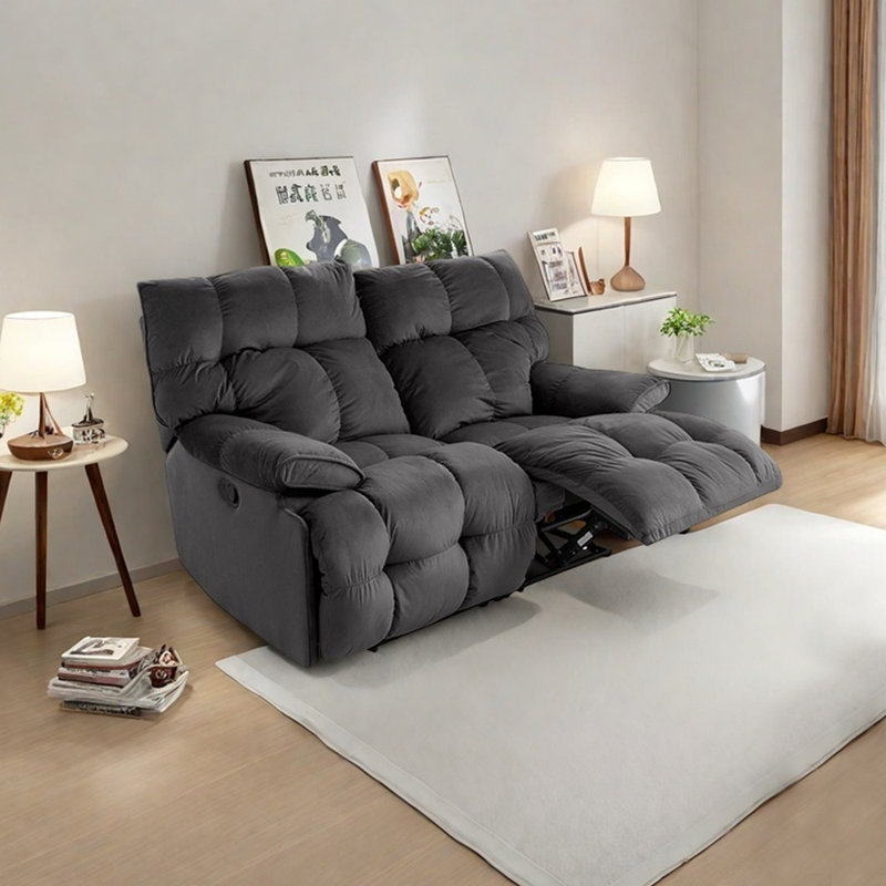 Fauteuil inclinable ergonomique en flanelle de luxe, Gris