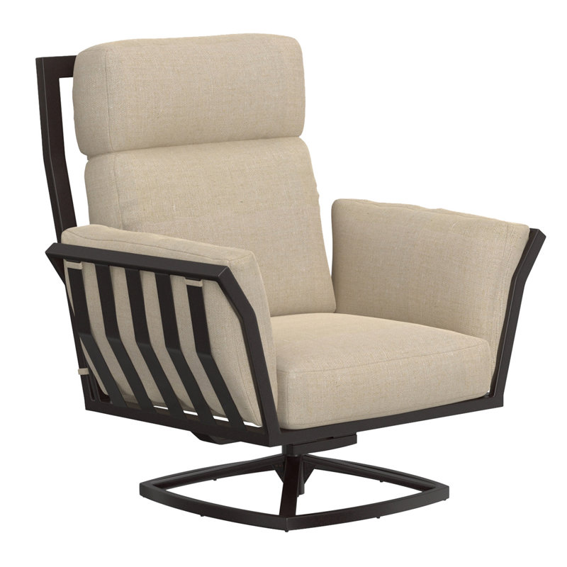 Aris Outdoor Rocker Chair, Graphite, Alcazar Redwood