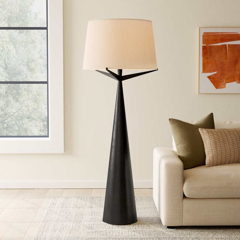 Southlake 70" Novelty Floor Lamp, Hammered Smoked Nickel