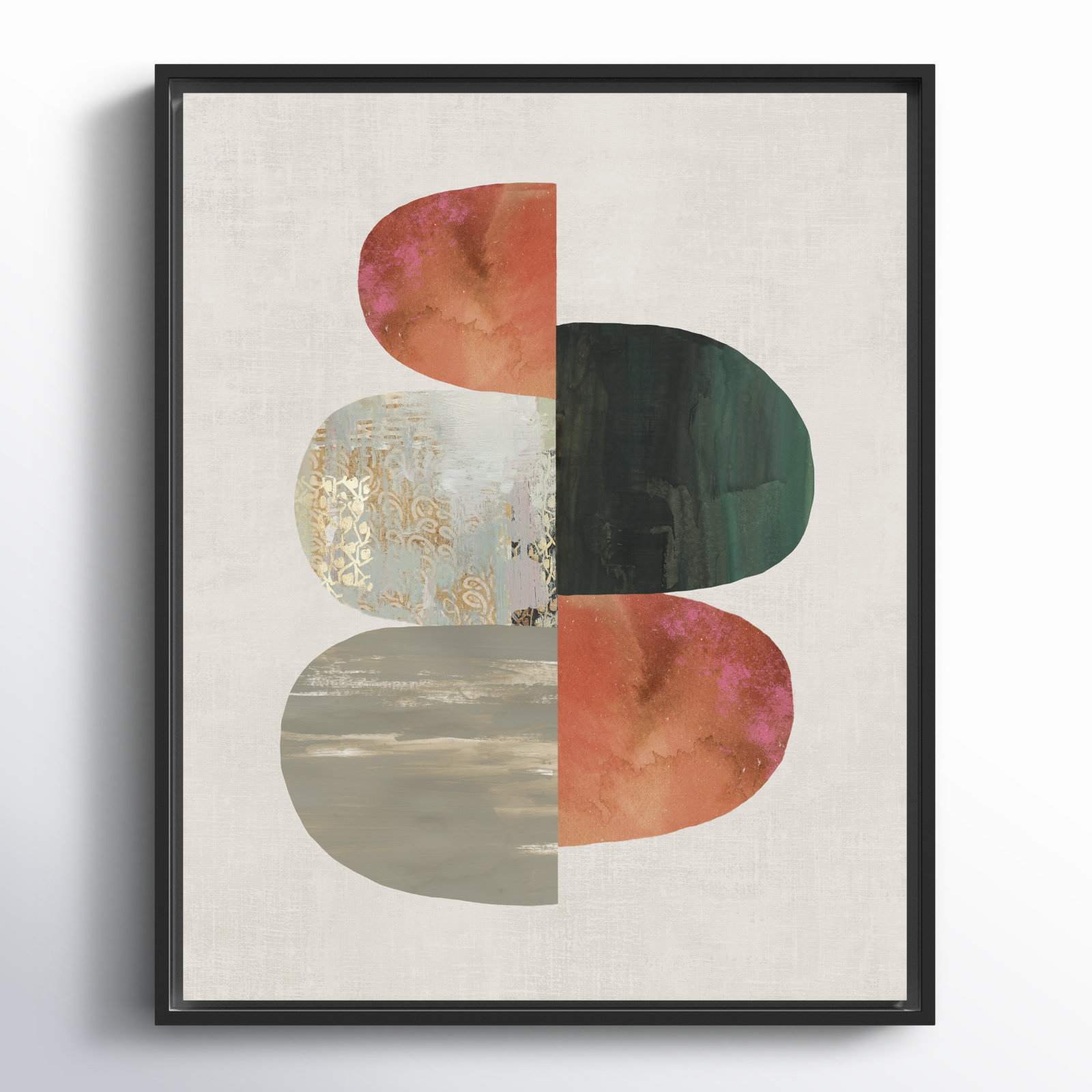 Evolving Energy II by Tom Reeves - Print, 21.5" H x 17.5" W, Framed Canvas, Black