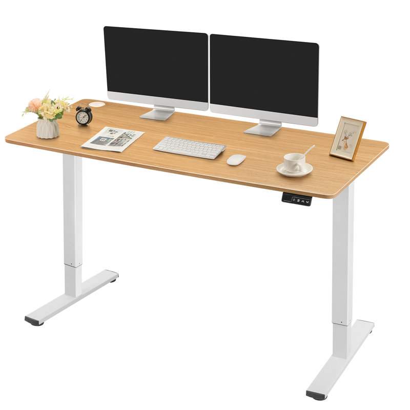 Lakyia Electric Height Adjustable Standing Desk, Black, 48" H x 55" W x 24" D