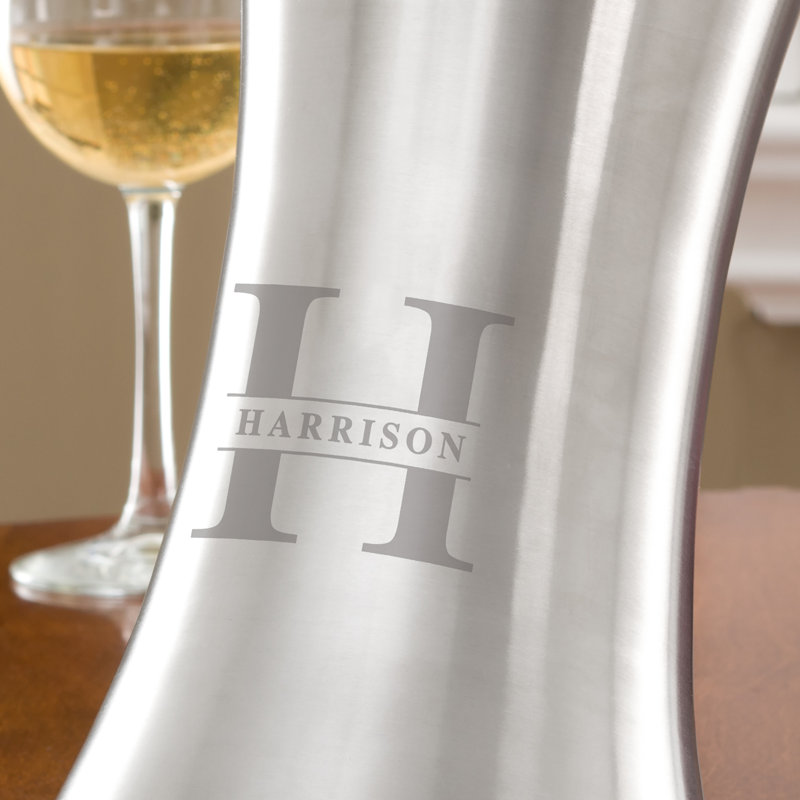 Lavish Last Name Engraved Stainless Steel Wine Chiller, Yes