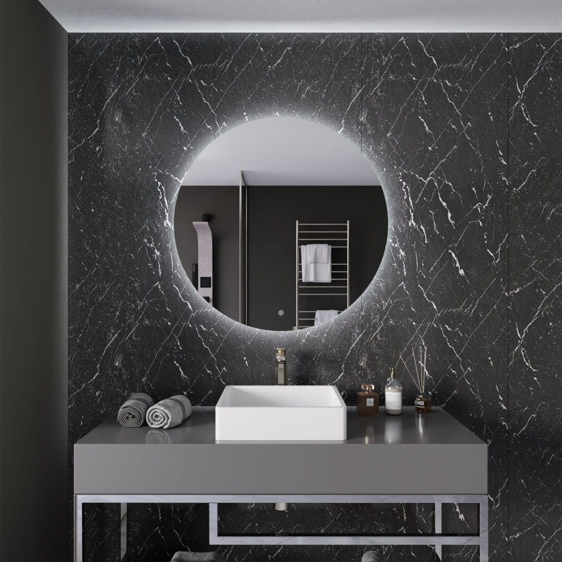 Rectangular Frameless LED Bathroom Vanity Mirror with Defogger