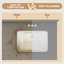 Comptoir de meuble-lavabo en pierre reconstituée de 42 pouces avec lavabo, 3 trous de robinet pré-percés, motif tacheté de marbre gris, 1,38 po d'épaisseur, dosseret assorti de 4 po, lavabo préinstallé, veinage unique