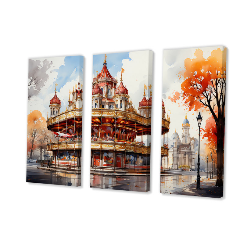Carrousel Delimsical Delight I 3 pièces, H 28 po x l 36 po x P 1 po