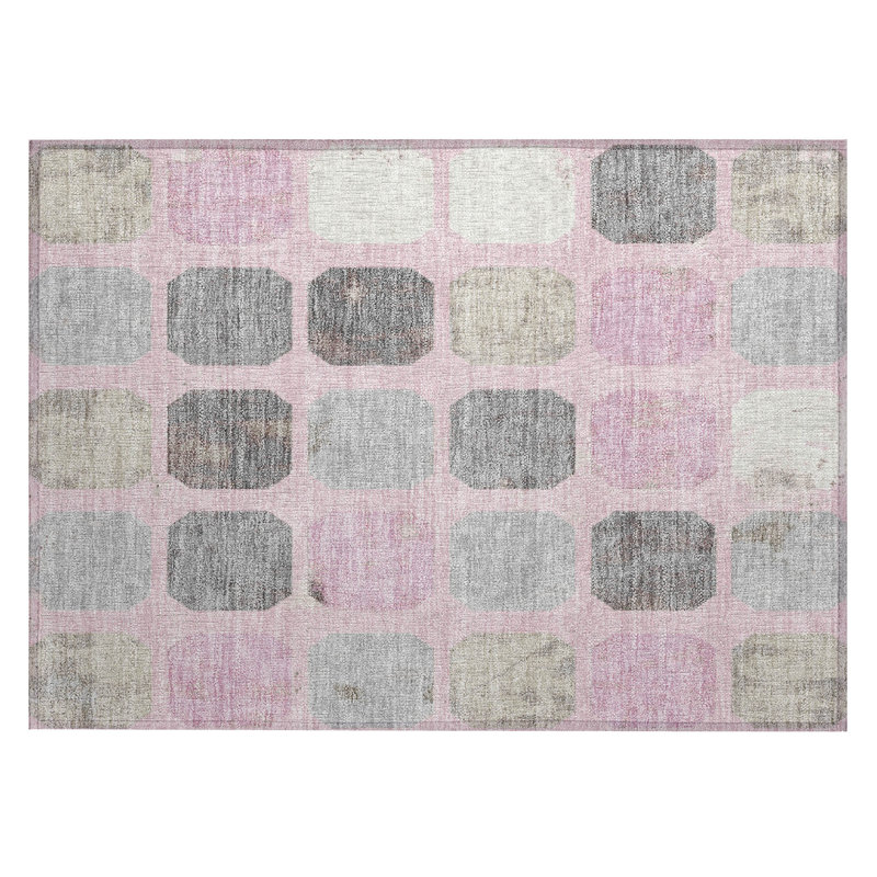 Machine Washable Indoor/Outdoor Chantille ACN2182 Geometric Rug, Rectangle 1'8" x 2'6"