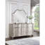 Commode 9 tiroirs avec miroir Silver Oak, collection Colwood - finition chêne argenté