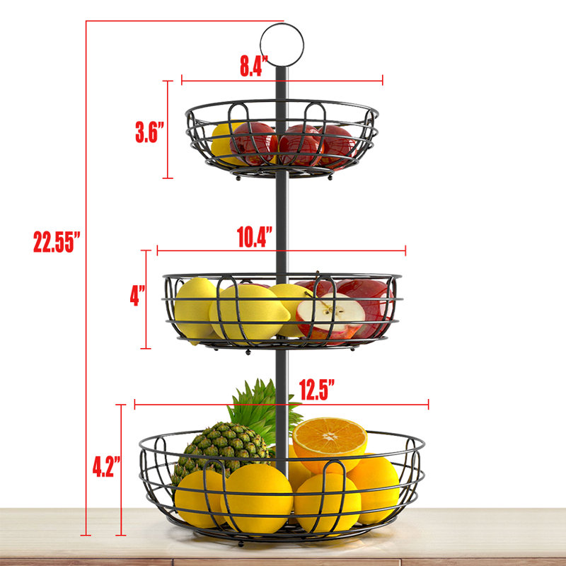 Prep & Savour Independence Metal Fruit Bowl