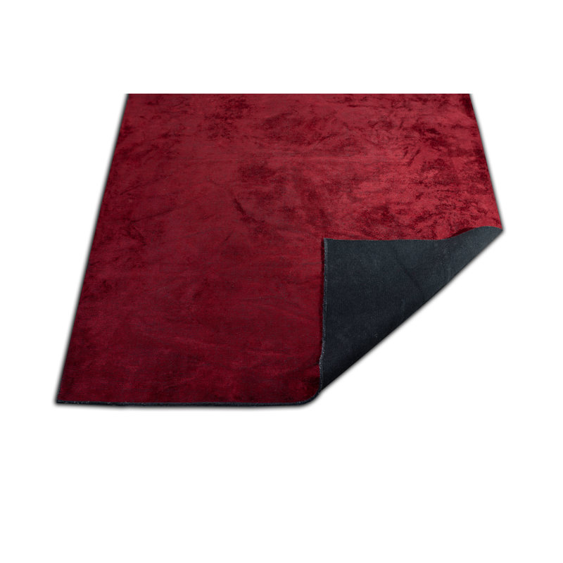 Rapture Hand-Knotted Cotton Red Area Rug, Rectangle 7'10" x 9'10"