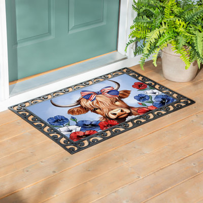 Tapis patriotique Highland Cow Estate Sassafras