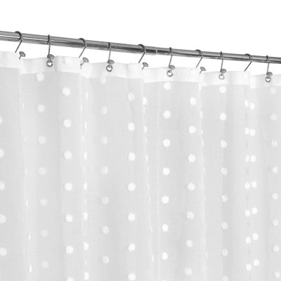 Rideau de douche Pure White Pom Poms