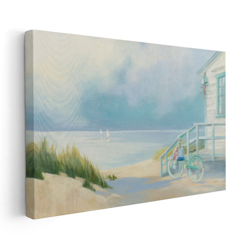 «Morning Ride to the Beach», reproduction d'art sur toile, 40" H x 60" W