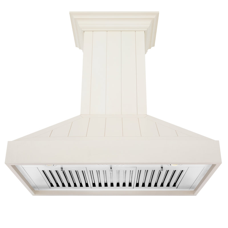 30" 400 CFM Ducted Wall Mount Range Hood, Cottage White, 30"